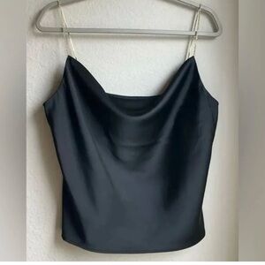 House of Harlow 1960 Black Cowl Neck Camisole